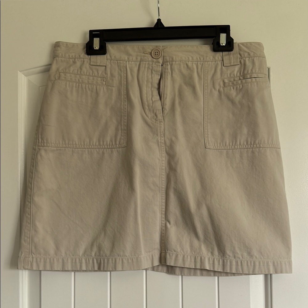 Beige Casual Skirt